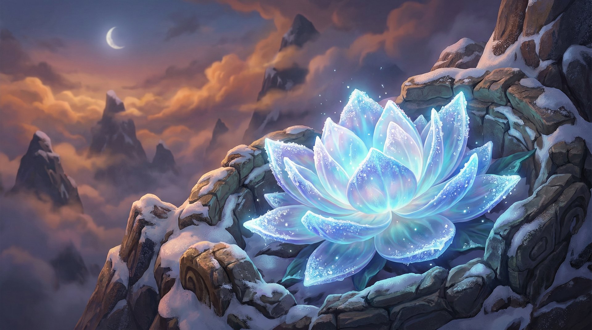 女团雪莲花生长全记录植物视频